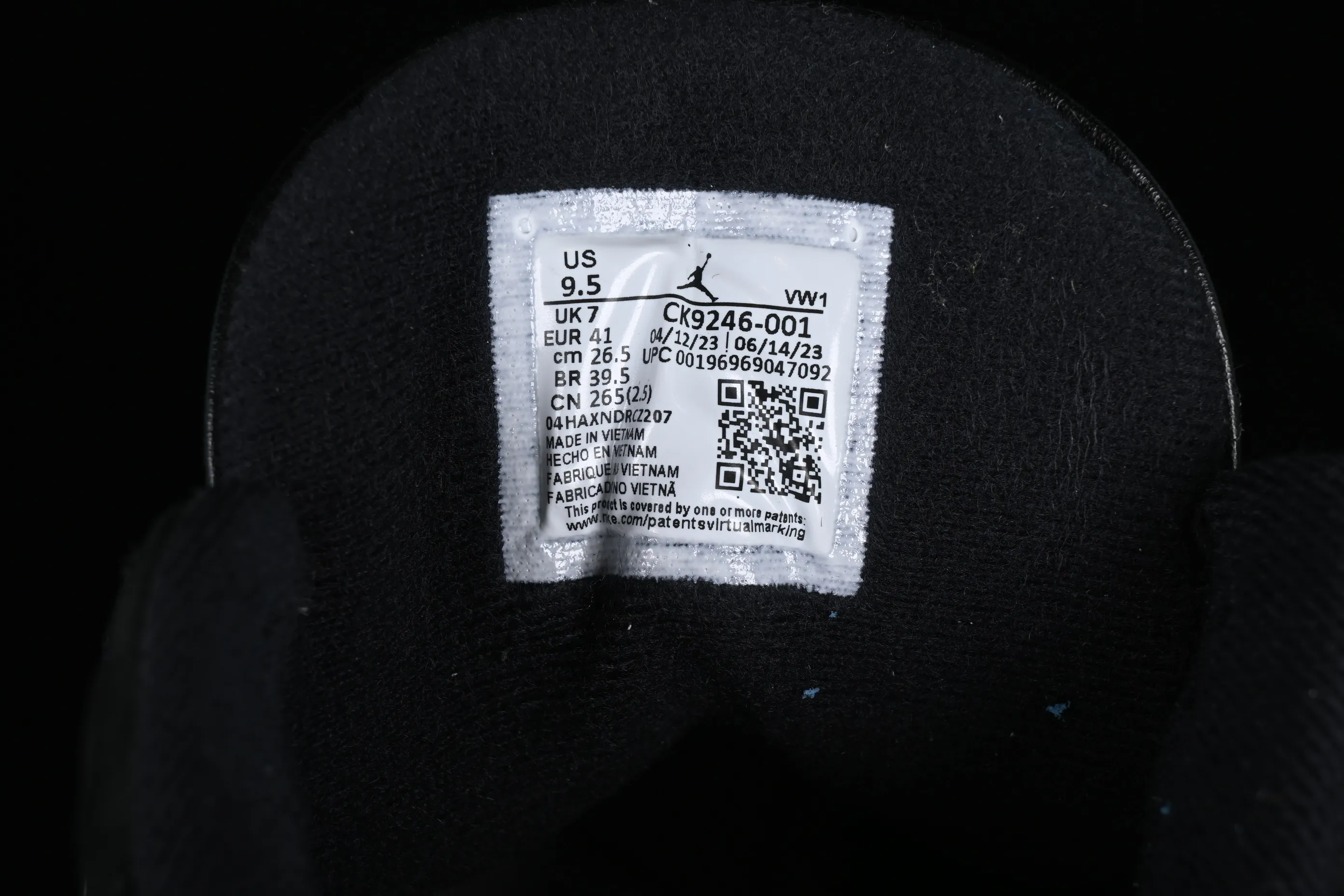 All categories Air Jordan Jordan series basketball shoes Air Jordan 3 L version Air Jordan 3 Retro "Off Noir" AJ3 Joe 3 old black cement CK9246-001